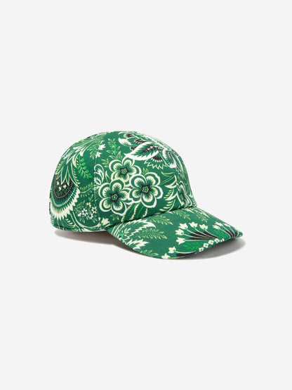 Etro Boys 绿色花卉佩斯利帽