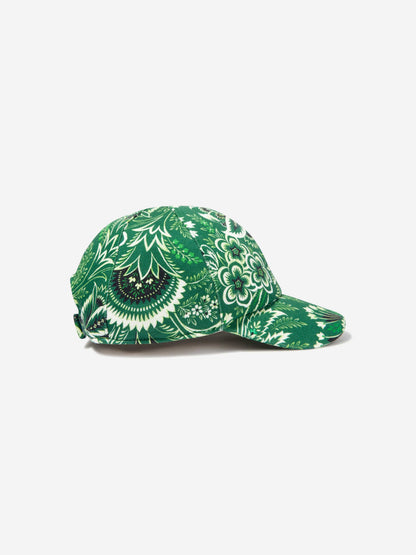 Etro Boys 绿色花卉佩斯利帽
