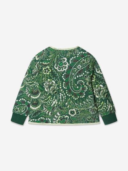 Etro 女童绿色花卉佩斯利夹克