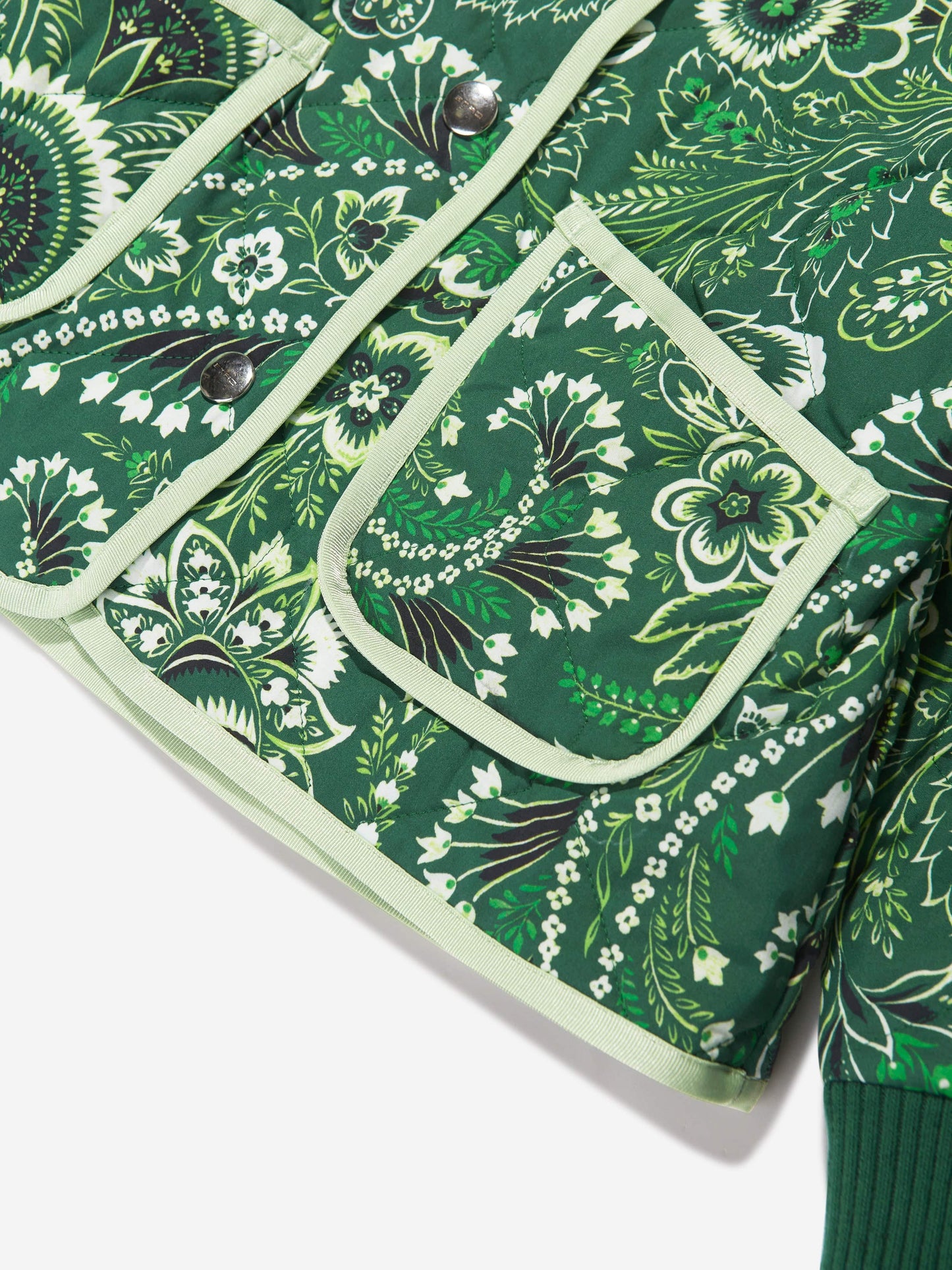 Etro 女童绿色花卉佩斯利夹克