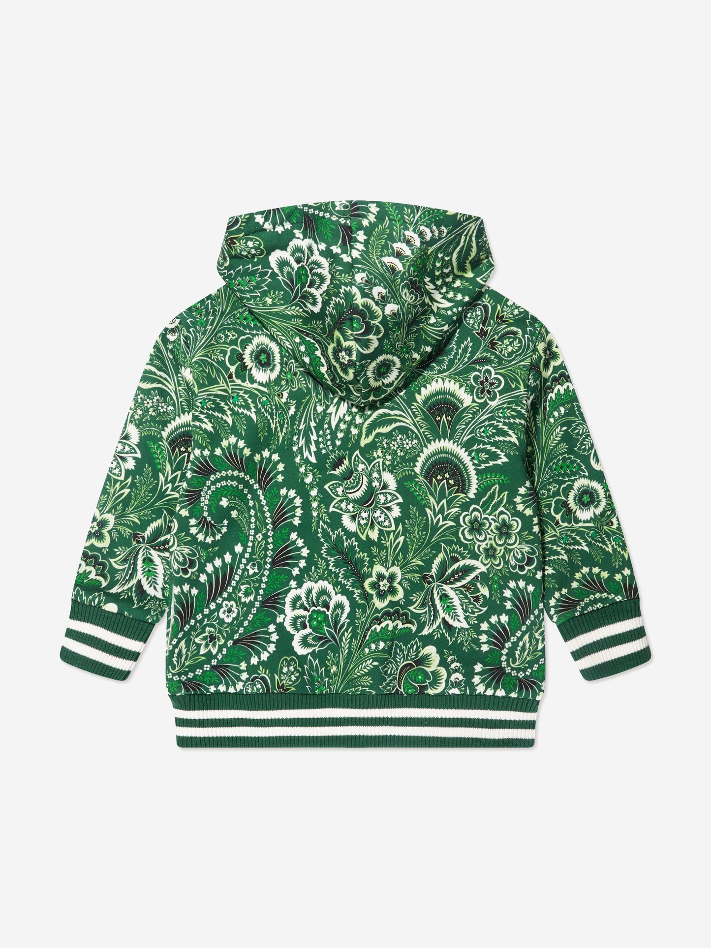 Etro Boys 绿色花卉佩斯利拉链上衣