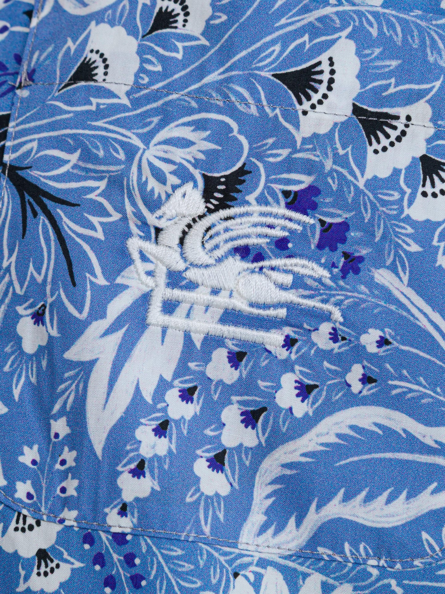 Etro 男童蓝色花卉佩斯利衬衫