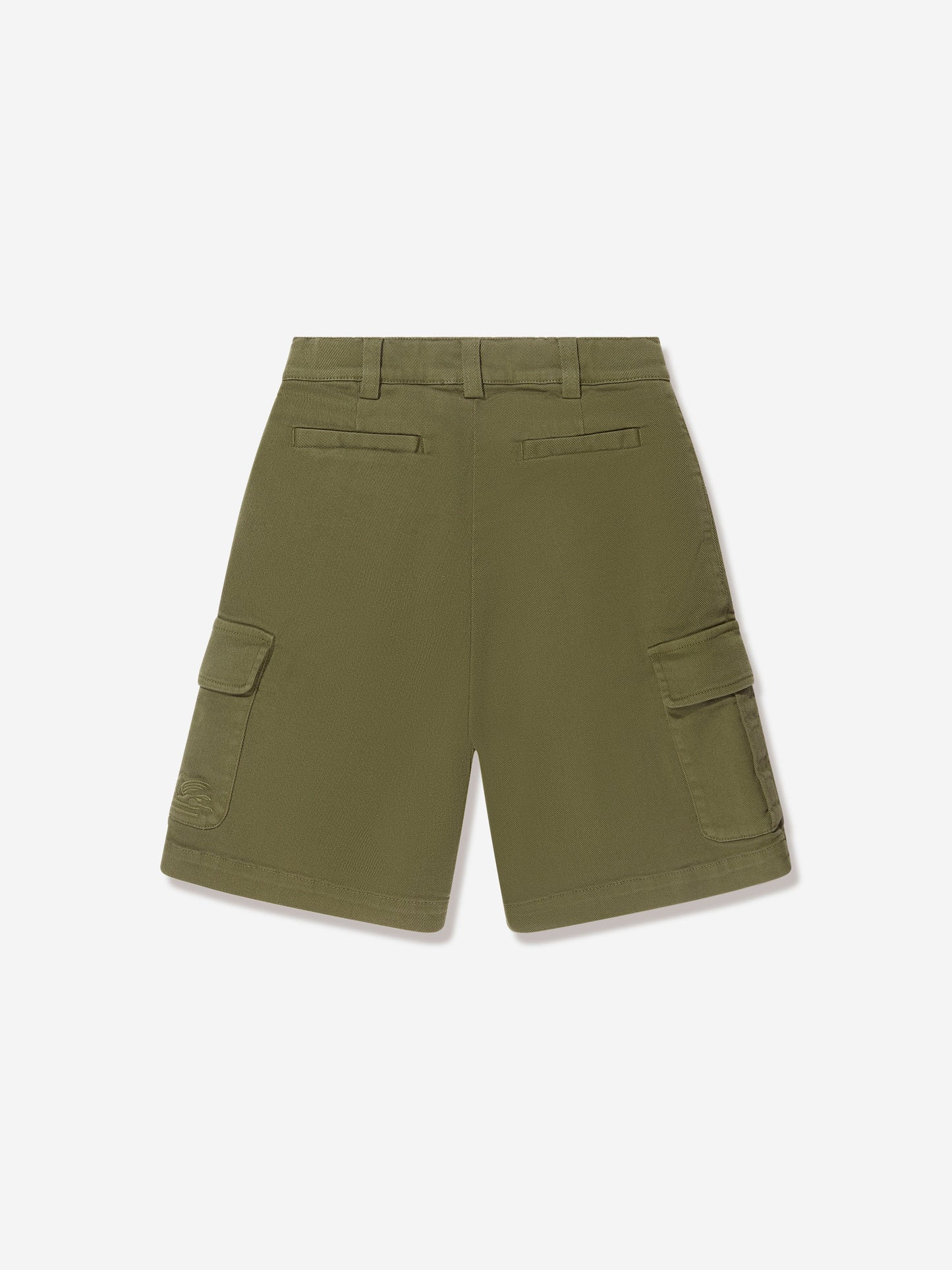 Etro 男童绿色工装短裤