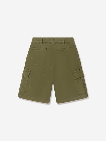Etro 男童绿色工装短裤