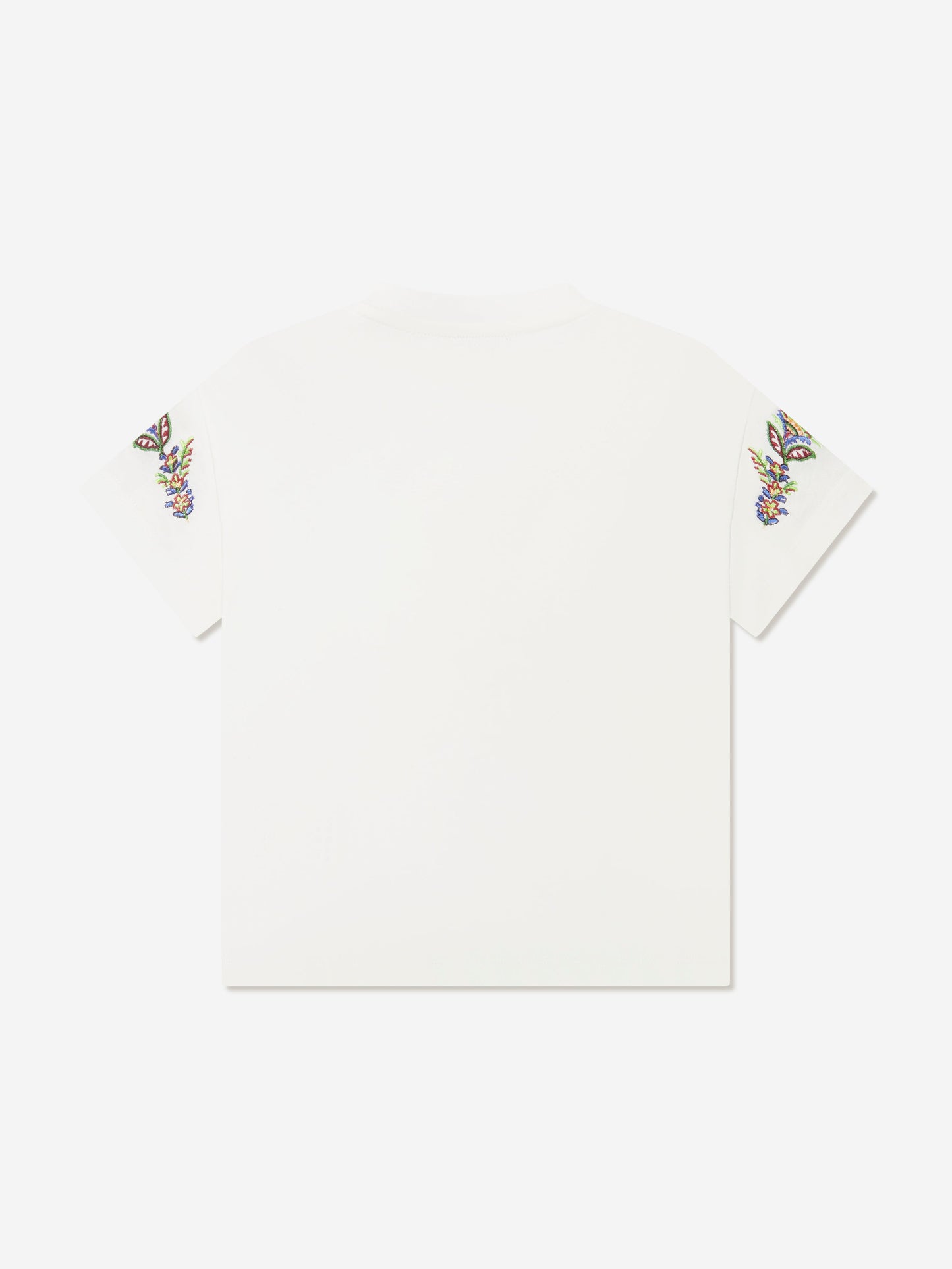 Etro 女童象牙色花卉印花 T 恤