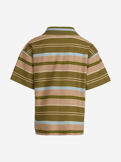Etro 男童绿色条纹 Polo 衫