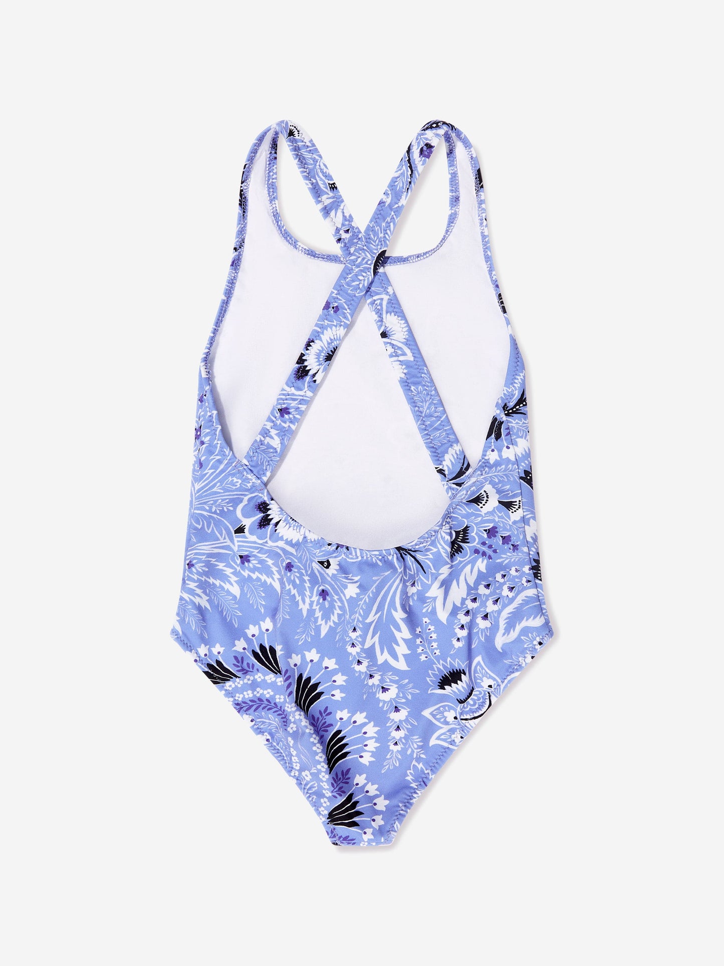 Etro 女童蓝色花卉佩斯利泳衣