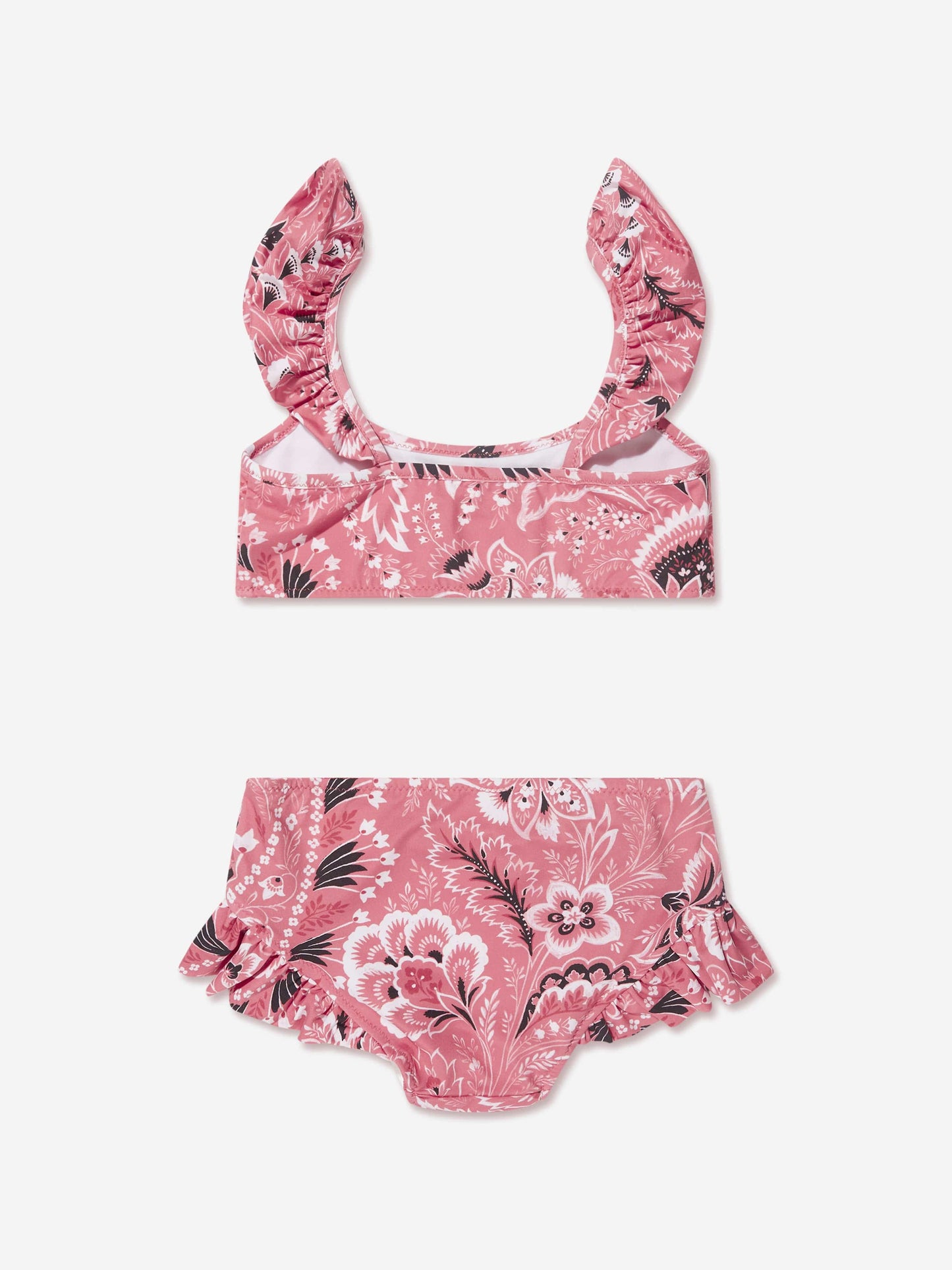 Etro 女童粉色花卉佩斯利比基尼