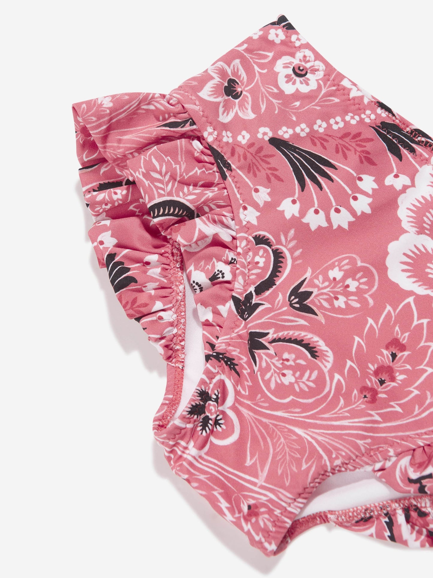 Etro 女童粉色花卉佩斯利比基尼