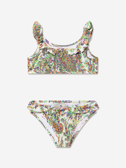 Etro 女童花卉佩斯利比基尼（多色）