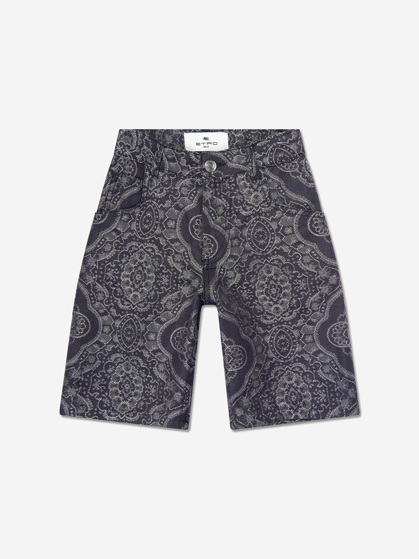 Boys Jacquard Shorts in Navy