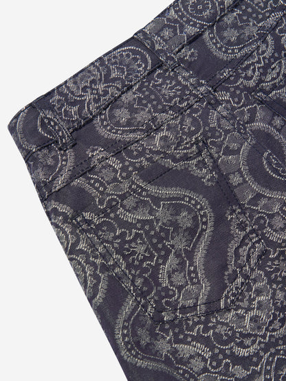 Boys Jacquard Shorts in Navy