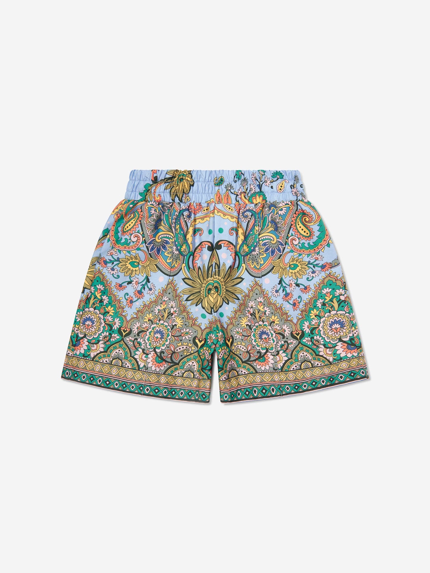 Boys Paisley Print Shorts in Blue