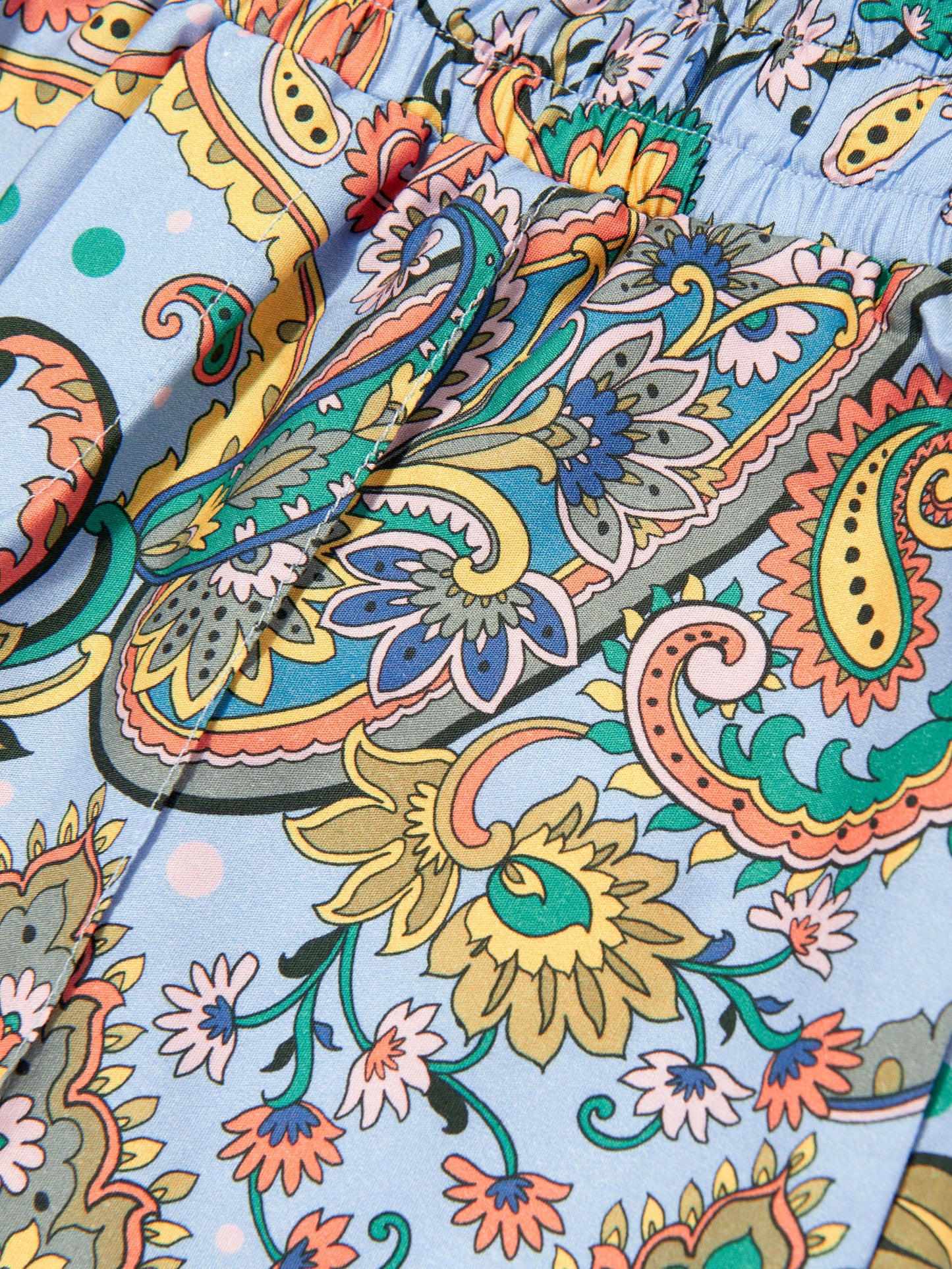 Boys Paisley Print Shorts in Blue