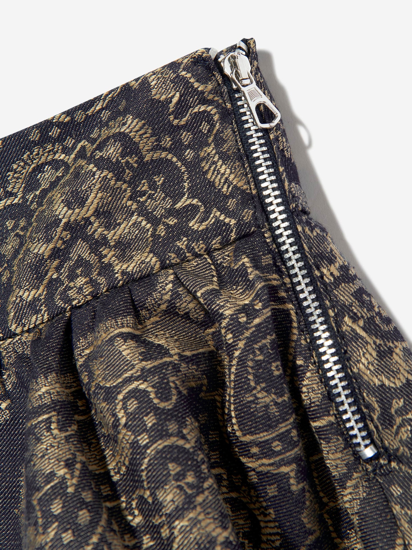 Girls Jacquard Ruffle Skirt in Navy