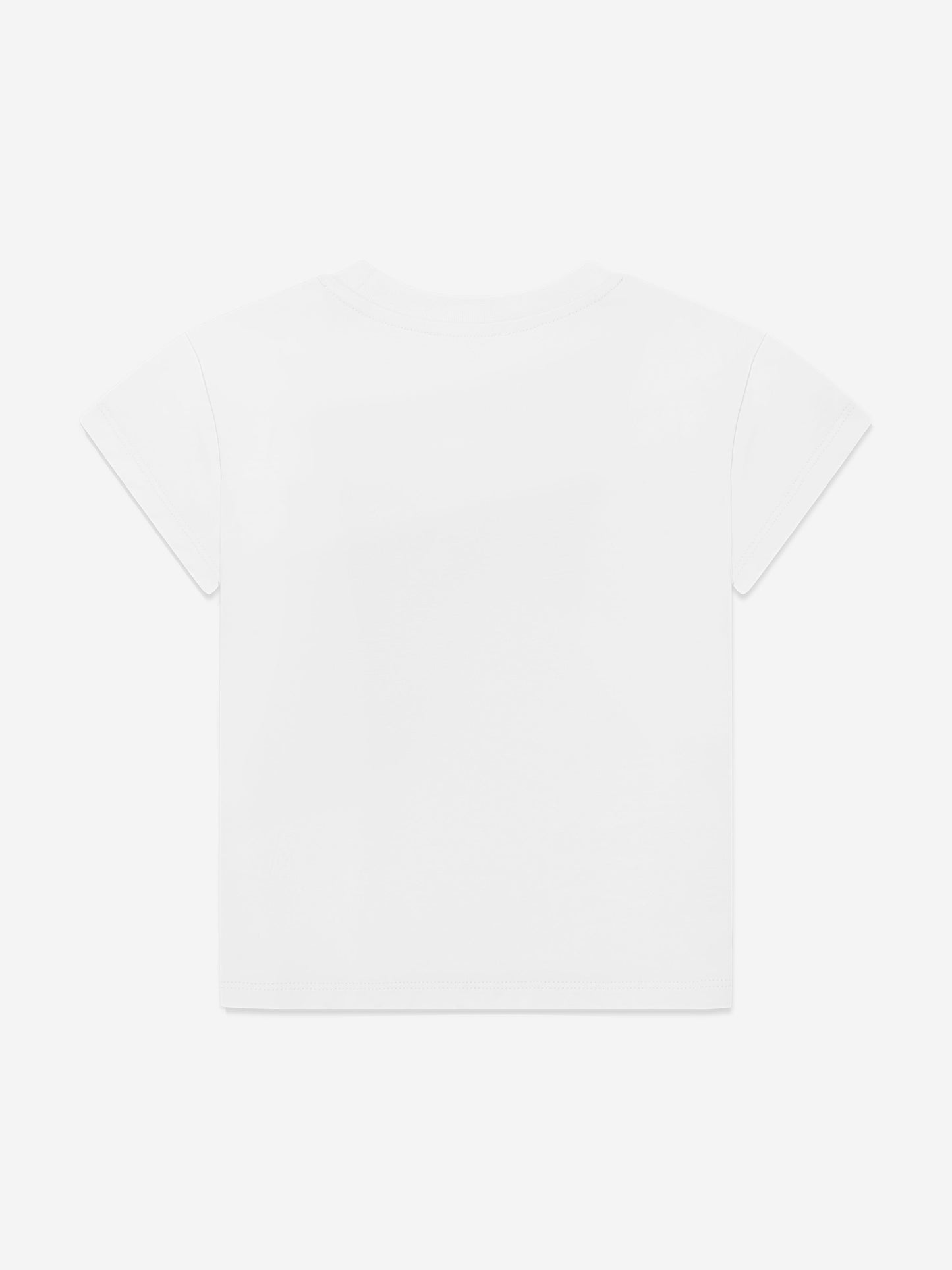 Girls Floral Logo T-Shirt in Ivory
