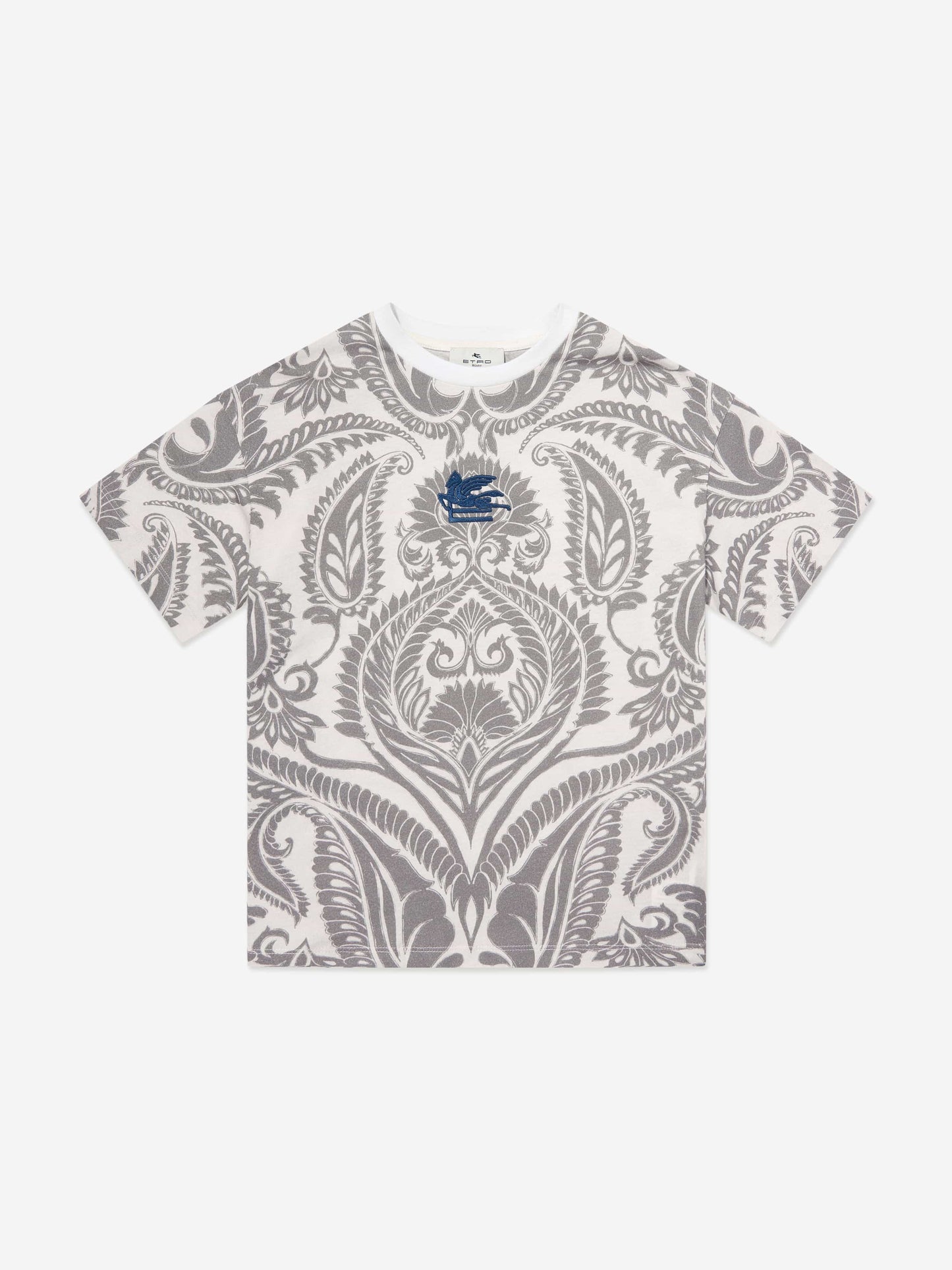 Boys Paisley Print Logo T-Shirt in Multicolour