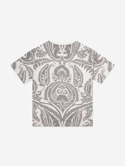 Boys Paisley Print Logo T-Shirt in Multicolour
