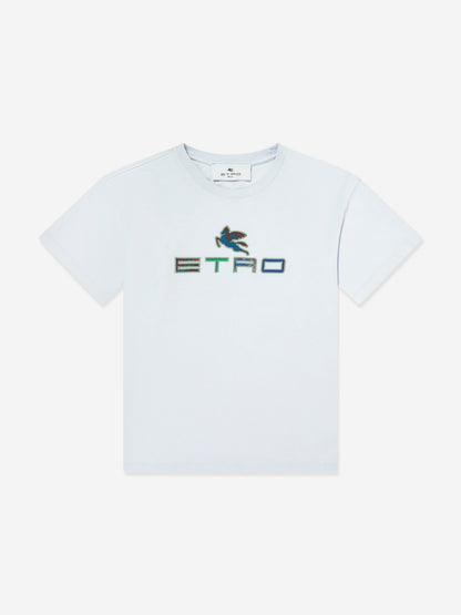Kids Logo Print T-Shirt in Blue