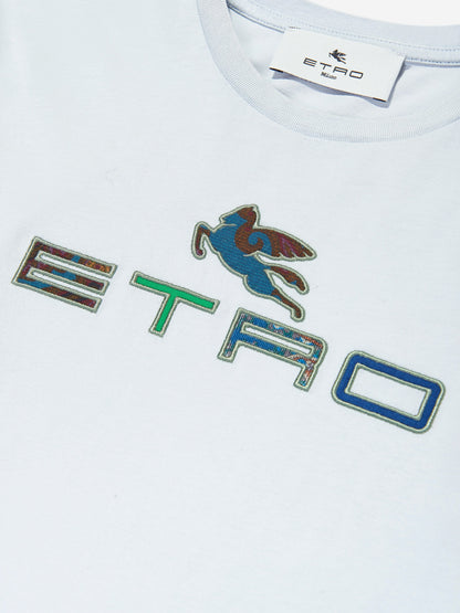 Kids Logo Print T-Shirt in Blue
