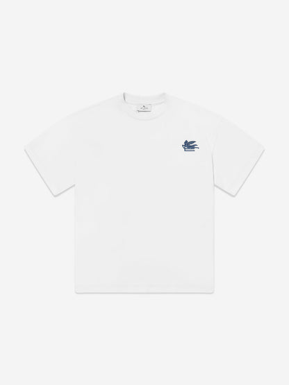 Boys Logo Print T-Shirt in Ivory