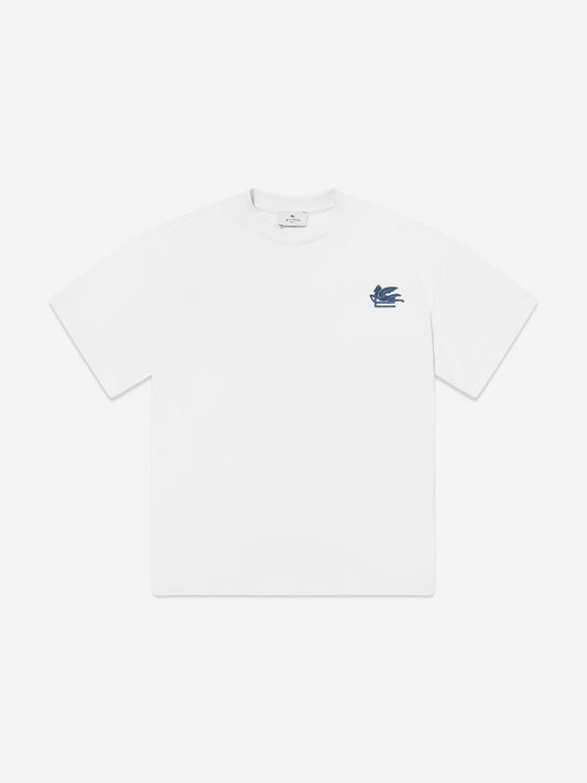 Boys Logo Print T-Shirt in Ivory