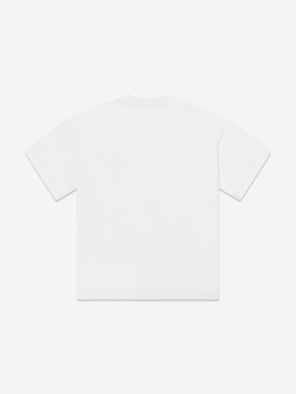 Boys Logo Print T-Shirt in Ivory
