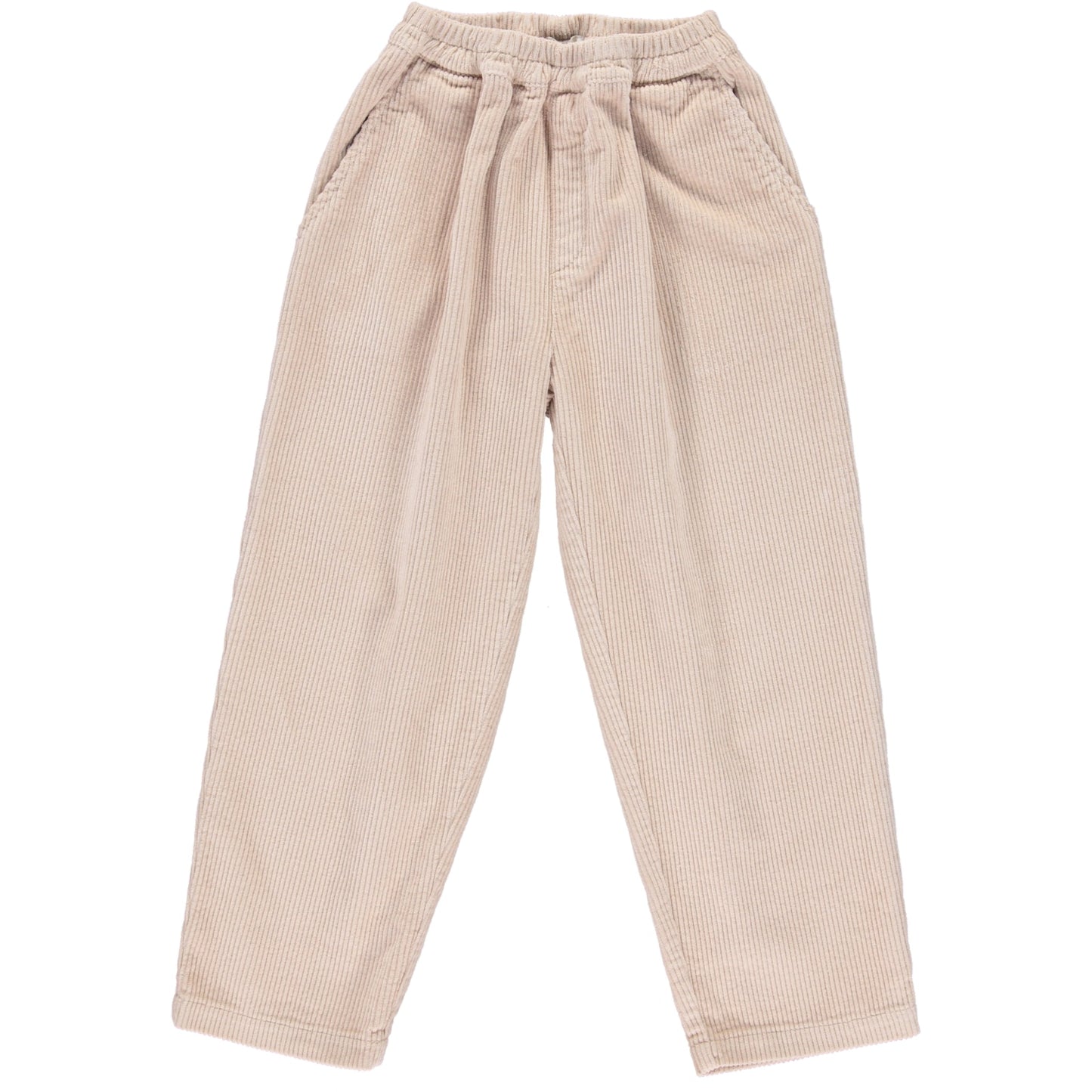 女童米色棉长裤