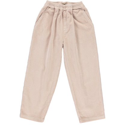 女童米色棉长裤