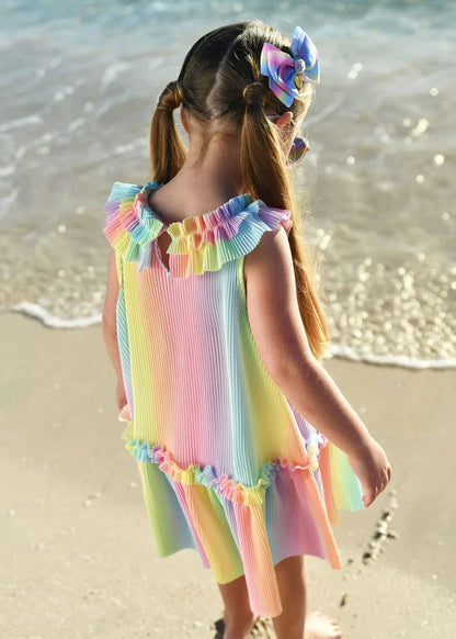 Girls Ember Pleated Dress in Multicolour