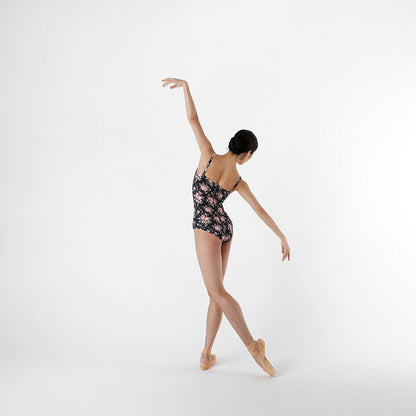 女士黑色芭蕾舞连体衣(Emilie Camisole Leotard TOILE DE JOUY /BLACK)