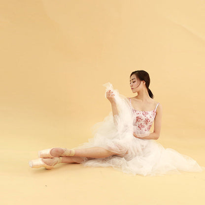 女士红色碎花芭蕾舞连体衣(Emilie Camisole Leotard TOILE DE JOUY/RED)