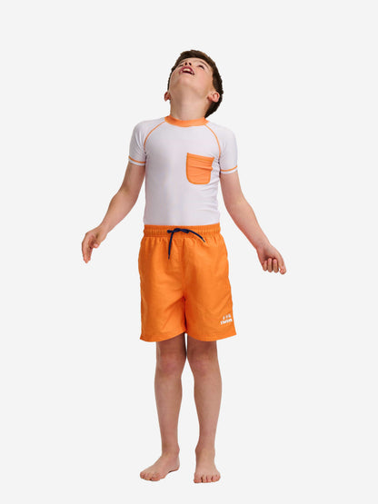 Soli Swim 男童防晒泳衣 (UPF50+) 白色