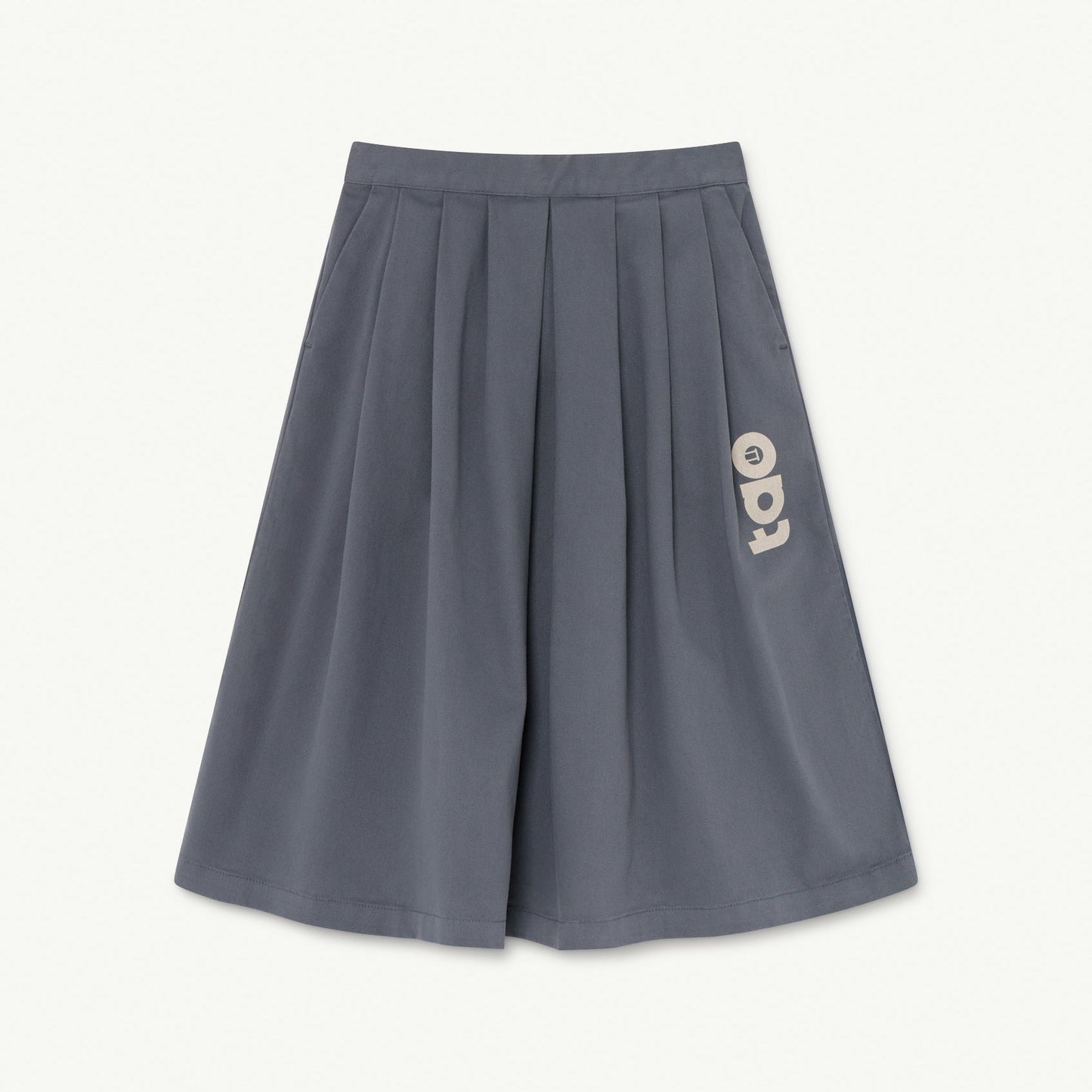 女童灰色Logo棉短裙