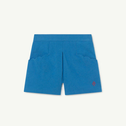 女童蓝色Logo羊毛短裤