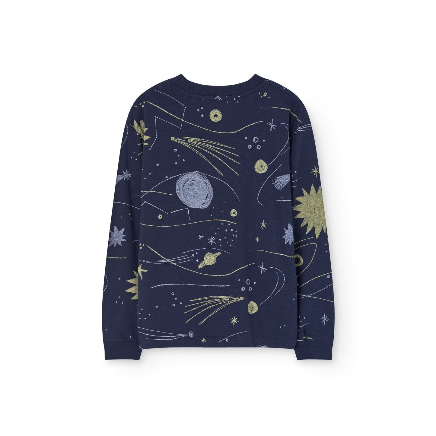 儿童藏青色星空印花棉卫衣