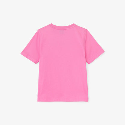 女童白色Logo棉T恤