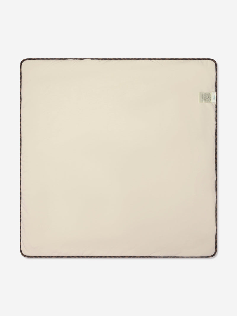 Fendi Baby Quilted Cotton Blanket in Beige