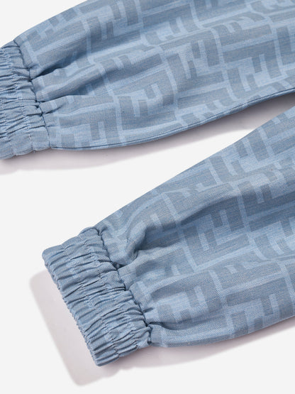 男婴蓝色 Chambray FF Logo 长裤