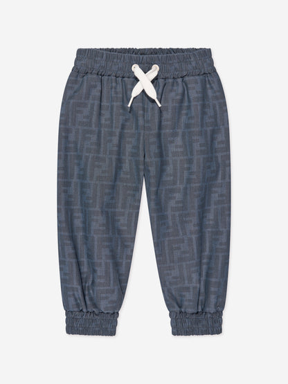 婴儿 Chambray FF Logo 慢跑裤（蓝色）