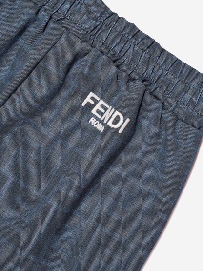 婴儿 Chambray FF Logo 慢跑裤（蓝色）