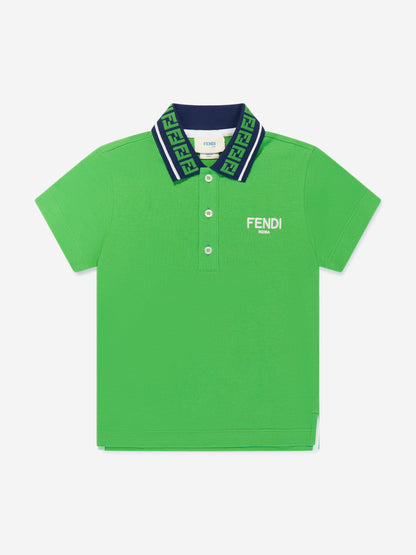男童绿色徽标 Polo 衫