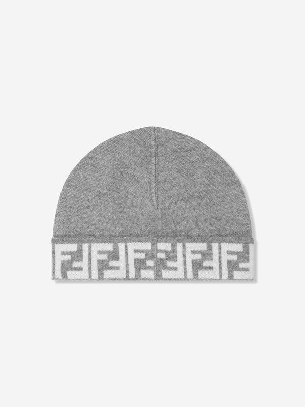儿童 FF Logo 双面无檐小便帽（灰色）