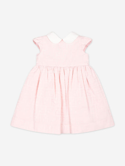 Fendi Baby Girls FF Jacquard Dress in Pink