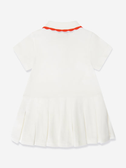 Fendi 女婴白色徽标 Polo 衫