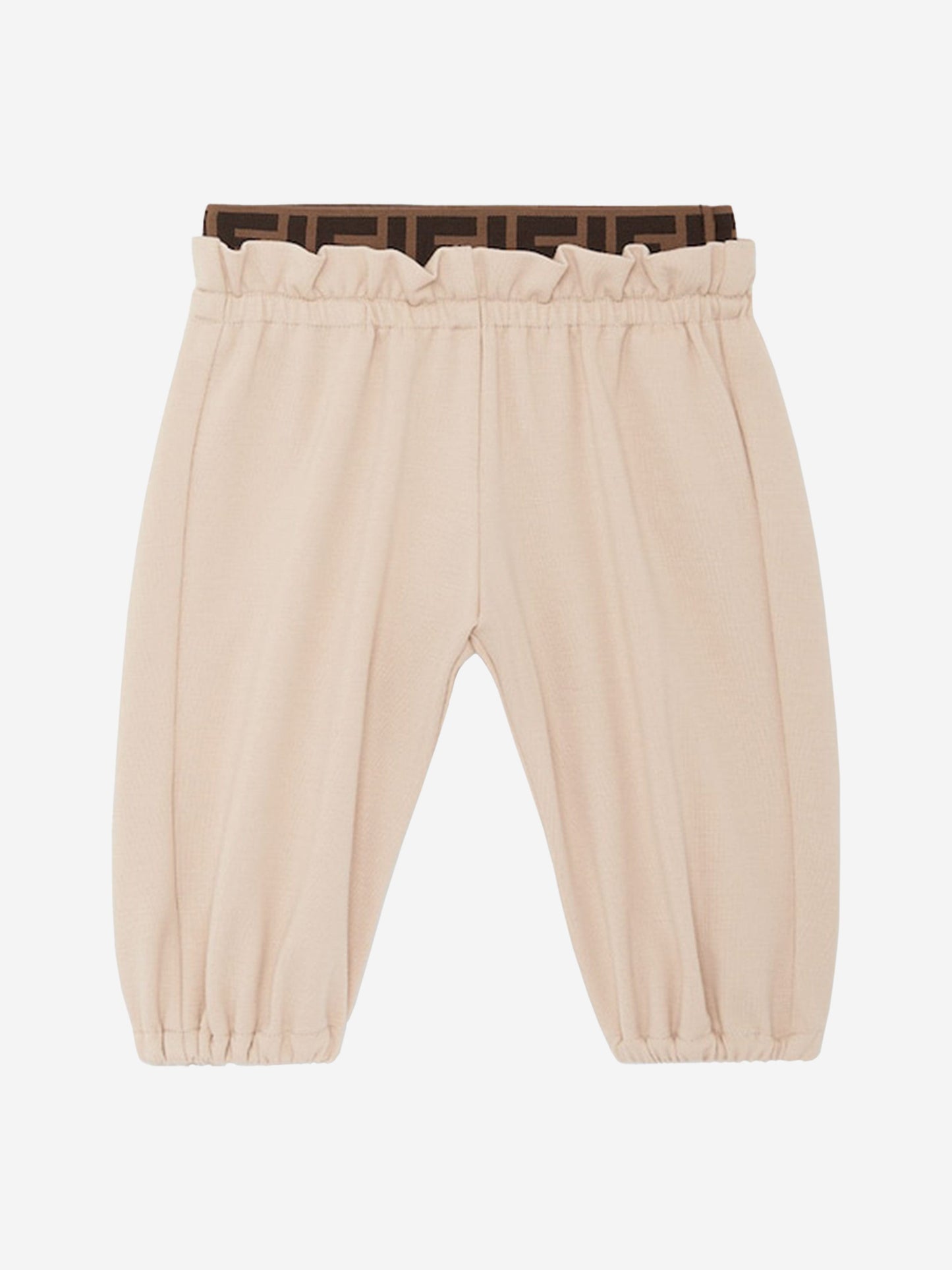 Fendi Baby Girls Punto Milano Trousers in Beige