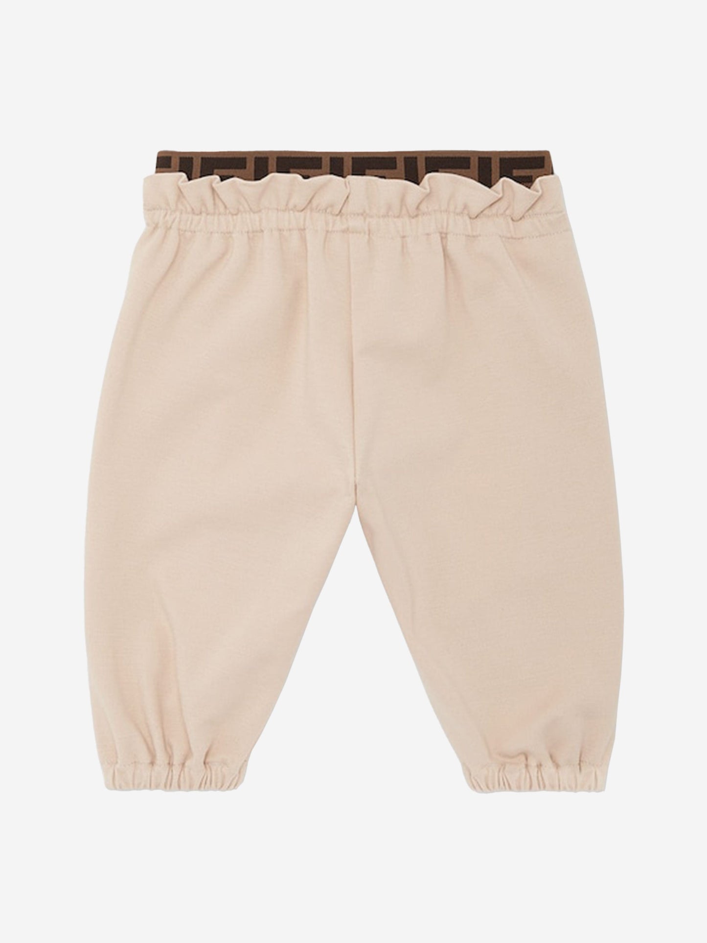 Fendi Baby Girls Punto Milano Trousers in Beige