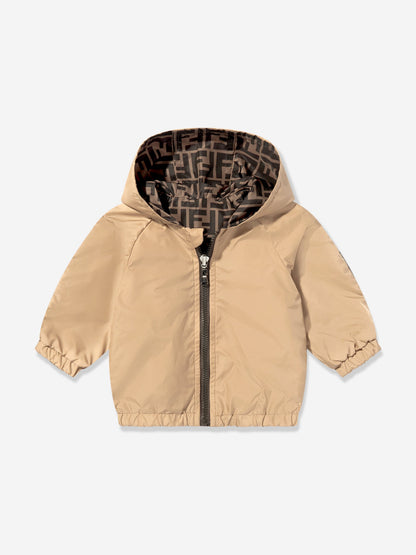 Fendi Baby K-Way Reversible Jacket in Beige