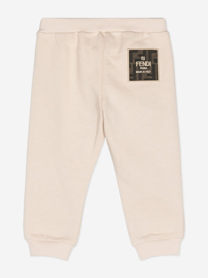 Fendi Baby Logo Joggers in Beige