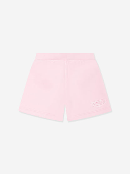 Fendi 女童粉色徽标短裤